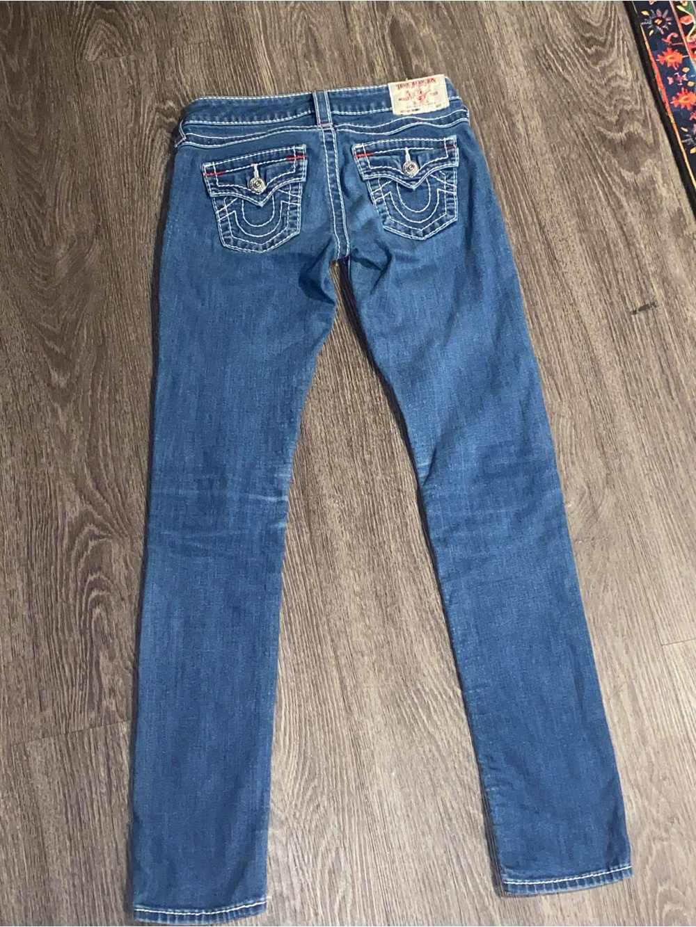 True Religion Skinny Jeans in Dark Blue Wash - Picture 7 of 9